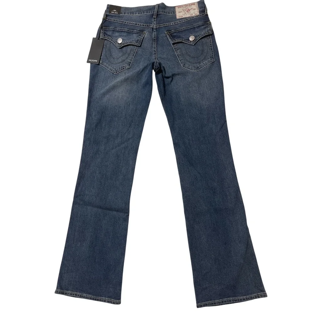 True Religion Billy SN Flap Relaxed Bootcut Jeans Mens Size 29 (30 x 33.5) Denim